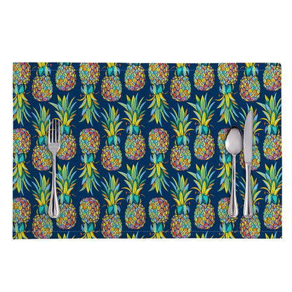 Colorful Pineapple Pattern Print Placemat
