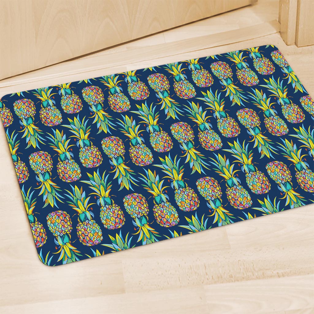 Colorful Pineapple Pattern Print Polyester Doormat
