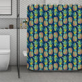 Colorful Pineapple Pattern Print Polyester Shower Curtain