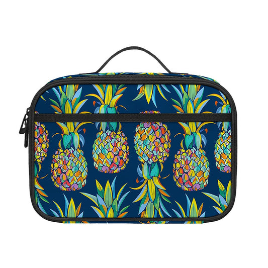 Colorful Pineapple Pattern Print Portable Lunch Bag