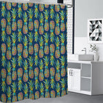Colorful Pineapple Pattern Print Premium Shower Curtain