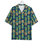 Colorful Pineapple Pattern Print Rayon Hawaiian Shirt