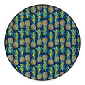 Colorful Pineapple Pattern Print Round Floor Mat