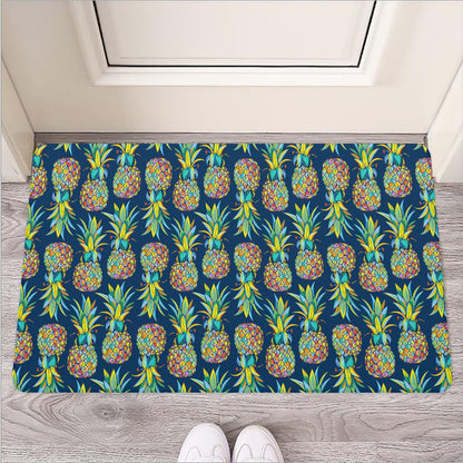 Colorful Pineapple Pattern Print Rubber Doormat
