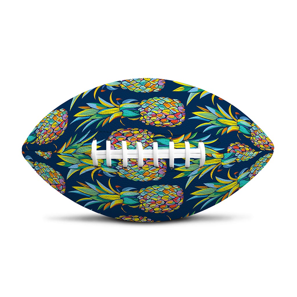 Colorful Pineapple Pattern Print Rugby Ball