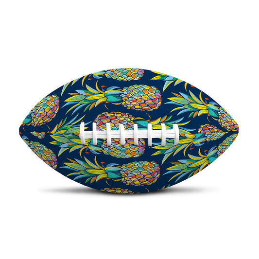 Colorful Pineapple Pattern Print Rugby Ball