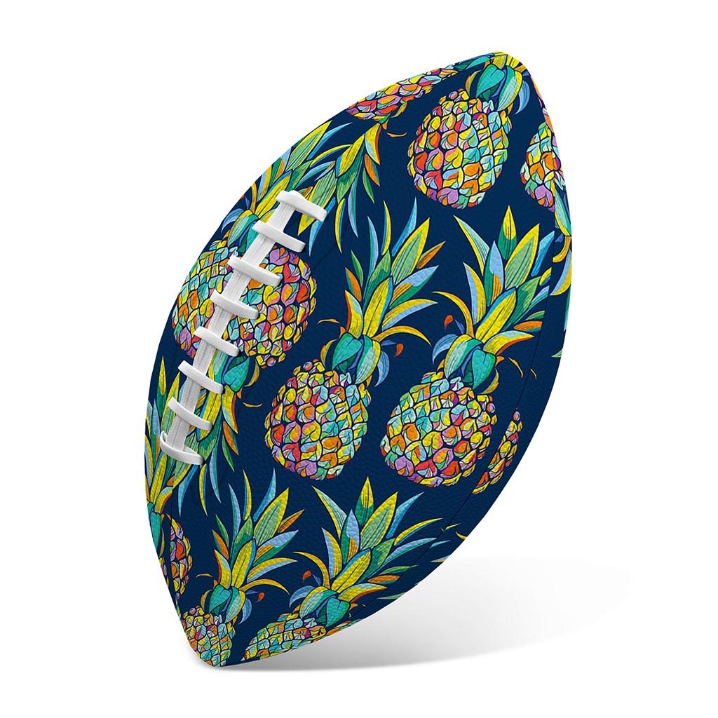 Colorful Pineapple Pattern Print Rugby Ball