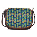 Colorful Pineapple Pattern Print Saddle Bag