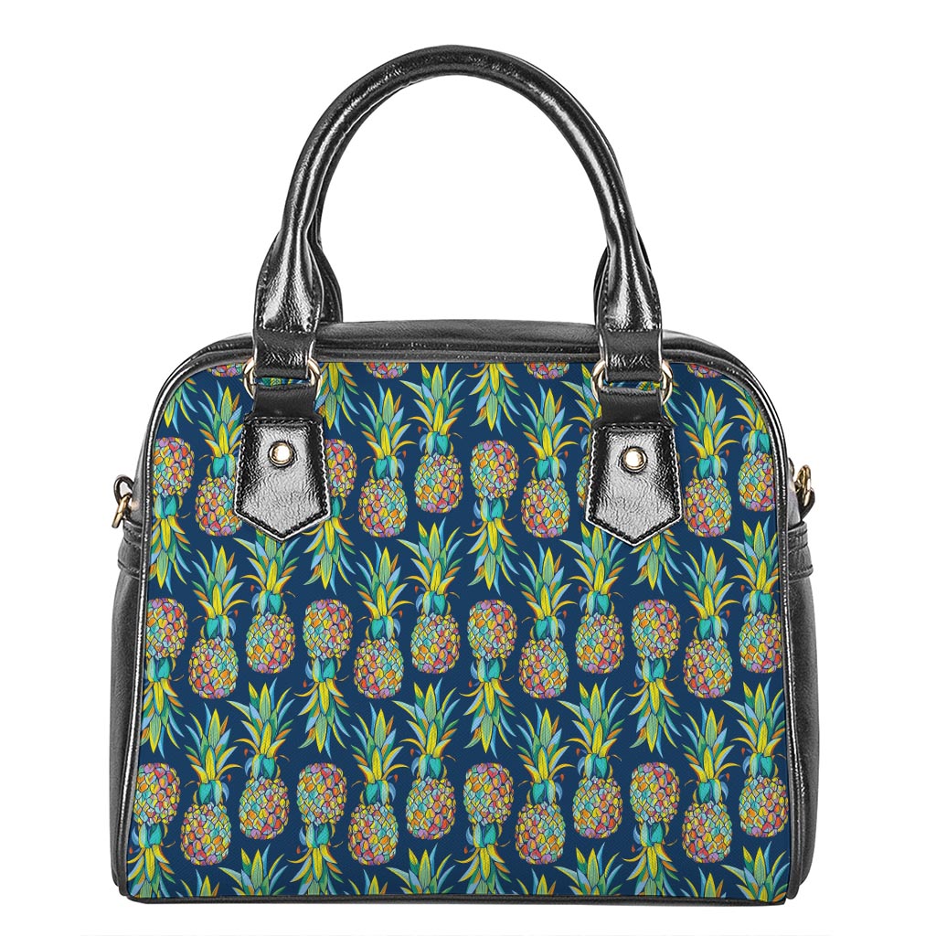 Colorful Pineapple Pattern Print Shoulder Handbag