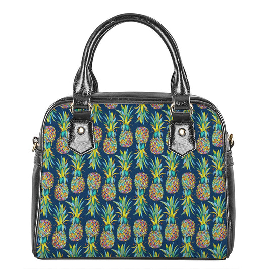 Colorful Pineapple Pattern Print Shoulder Handbag