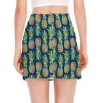 Colorful Pineapple Pattern Print Side Slit Mini Skirt