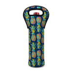 Colorful Pineapple Pattern Print Single Neoprene Wine Tote
