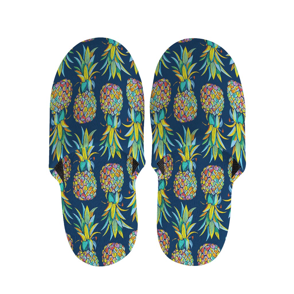 Colorful Pineapple Pattern Print Slippers