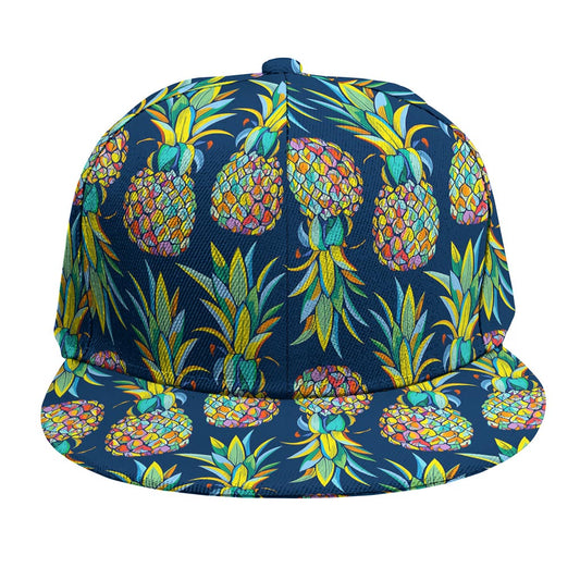 Colorful Pineapple Pattern Print Snapback Cap