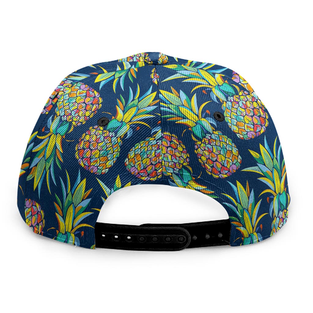 Colorful Pineapple Pattern Print Snapback Cap