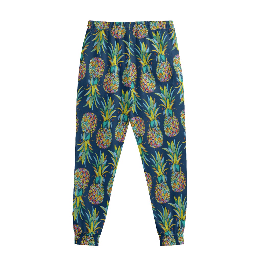 Colorful Pineapple Pattern Print Sweatpants