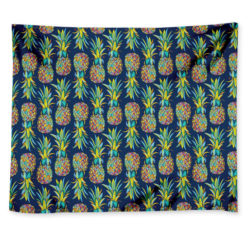Colorful Pineapple Pattern Print Tapestry