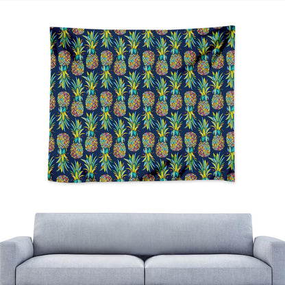 Colorful Pineapple Pattern Print Tapestry