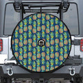 Colorful Pineapple Pattern Print Tire Cover With Camera Hole