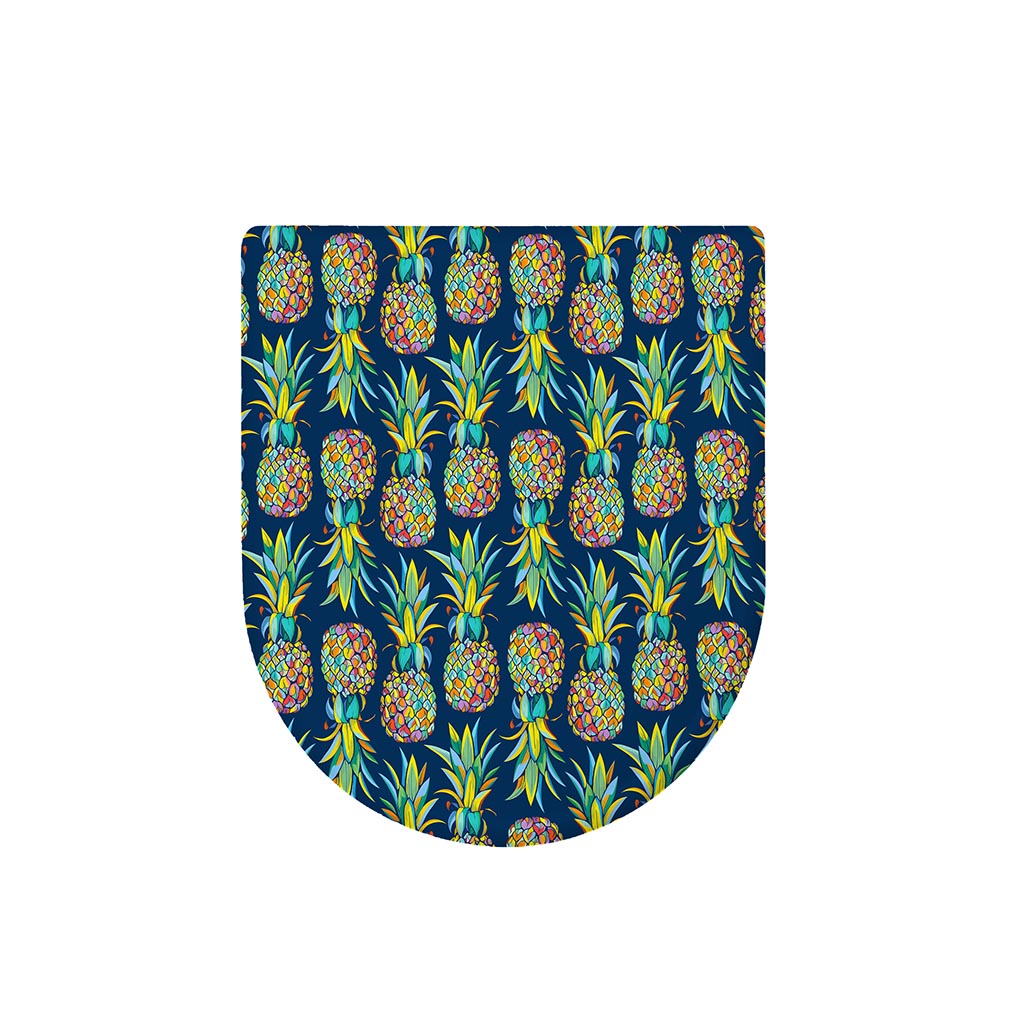 Colorful Pineapple Pattern Print Toilet Lid Cover