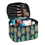 Colorful Pineapple Pattern Print Travel Makeup Bag