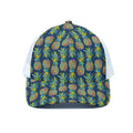 Colorful Pineapple Pattern Print White Mesh Trucker Hat