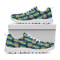 Colorful Pineapple Pattern Print White Running Shoes
