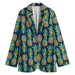 Colorful Pineapple Pattern Print Women's Blazer