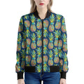 Colorful Pineapple Pattern Print Women's Bomber Jacket