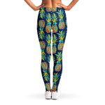 Colorful Pineapple Pattern Print Women's Leggings