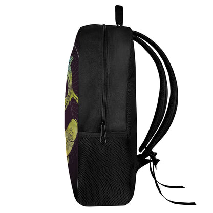 Colorful Pisces Sign Print 17 Inch Backpack