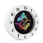 Colorful Pisces Sign Print Alarm Clock