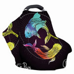 Colorful Pisces Sign Print Baby Seat Cover