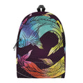 Colorful Pisces Sign Print School Backpack