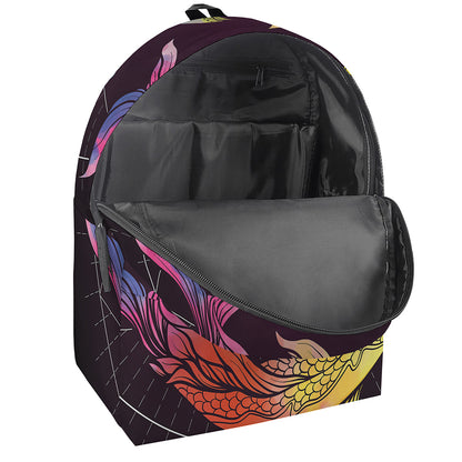 Colorful Pisces Sign Print Backpack