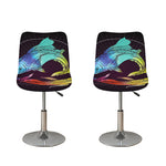 Colorful Pisces Sign Print Bar Stool Covers