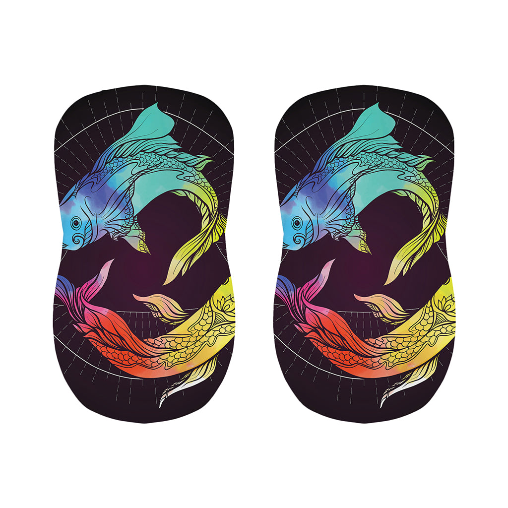 Colorful Pisces Sign Print Bar Stool Covers