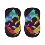 Colorful Pisces Sign Print Bar Stool Covers