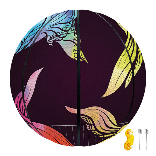 Colorful Pisces Sign Print Basketball