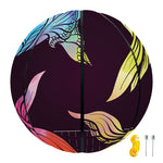 Colorful Pisces Sign Print Basketball