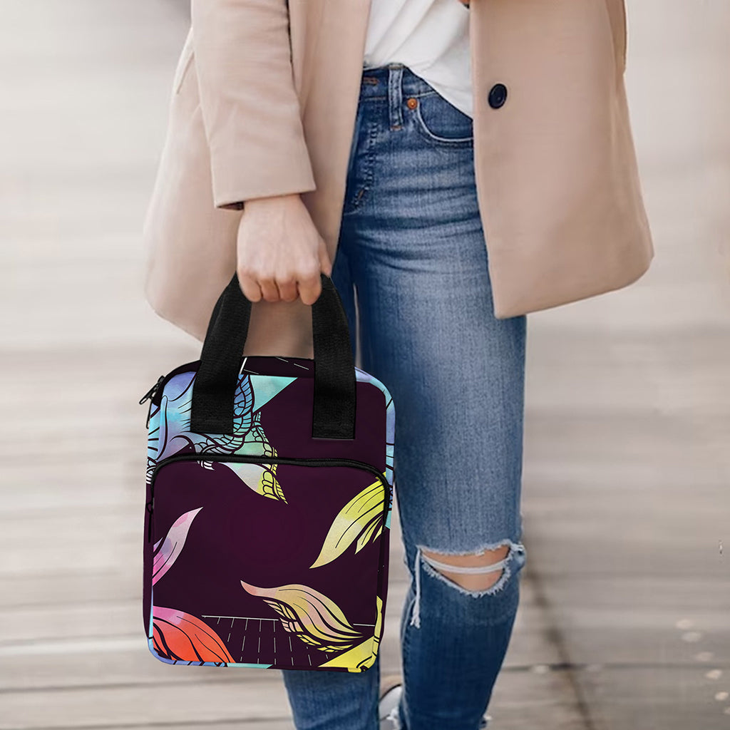 Colorful Pisces Sign Print Bible Tote Bag
