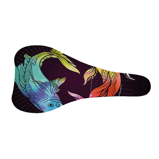 Colorful Pisces Sign Print Bicycle Seat Cover