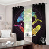 Colorful Pisces Sign Print Blackout Grommet Curtains