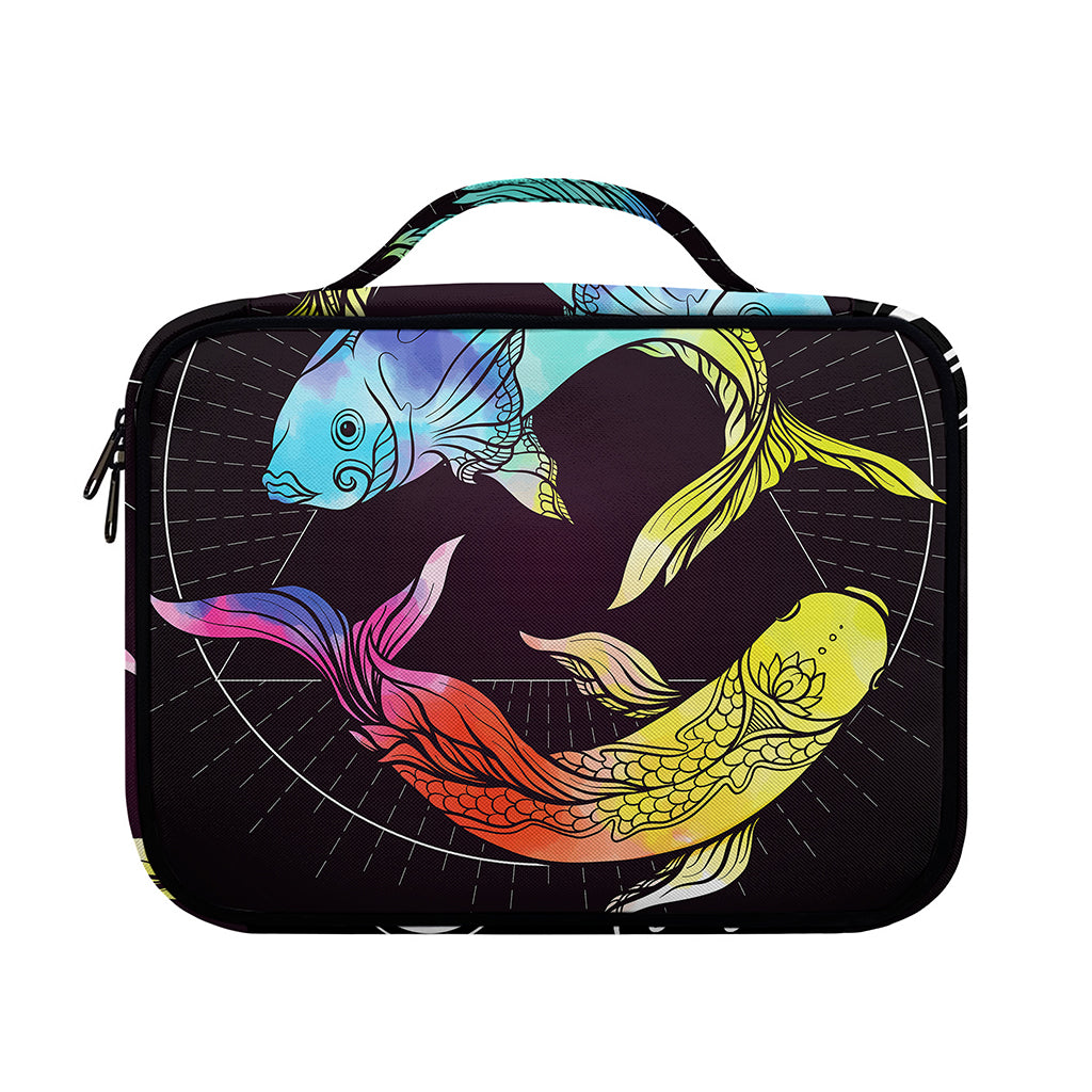 Colorful Pisces Sign Print Briefcase Bible Bag