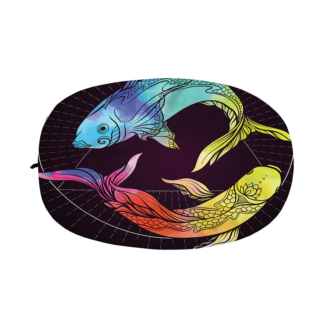 Colorful Pisces Sign Print Car Side Mirror Covers