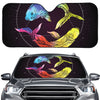 Colorful Pisces Sign Print Car Windshield Sun Shade