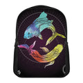 Colorful Pisces Sign Print Casual Backpack