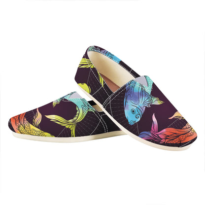 Colorful Pisces Sign Print Casual Shoes