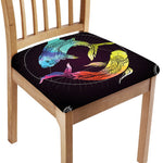Colorful Pisces Sign Print Chair Cushion Cover