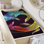 Colorful Pisces Sign Print Changing Pad Cover